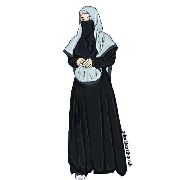 Wow 24 Gambar Kartun Muslimah Ig  Richa Gambar