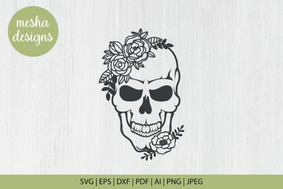 Download Free Floral Skull Svg Cut File Svg Png Dxf Eps Cut File