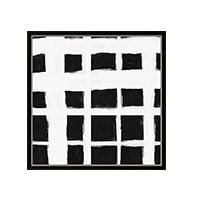 Black and white grid pattern decorative wall art
