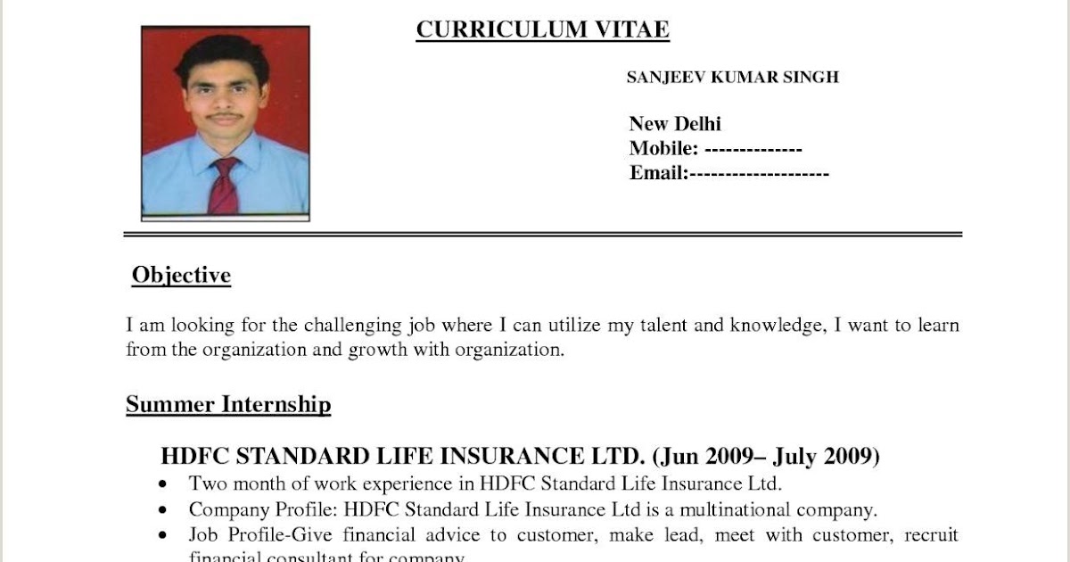 Two Page Resume For Graduate Freshers / Sample Resume ...