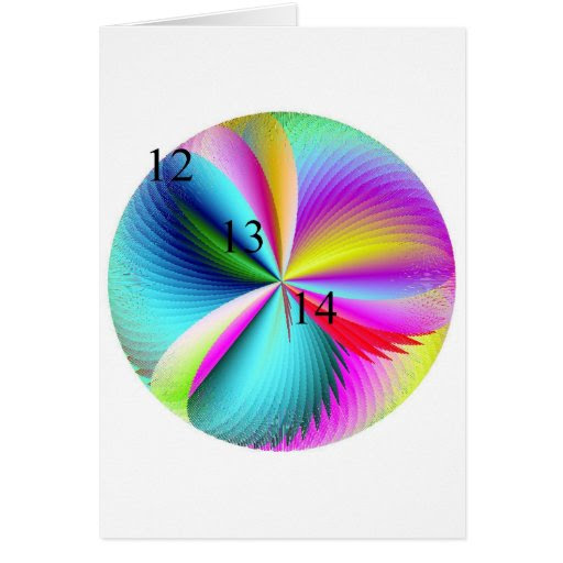 12/13/14 Rainbow Feather Ball Greeting Card