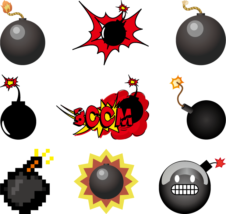 ここからダウンロード バクダン イラスト 無料の印刷可能なイラスト素材