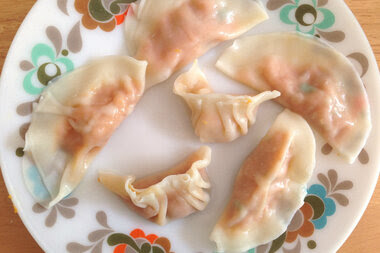 Chinese sweet potato dumplings for Chinese New Year