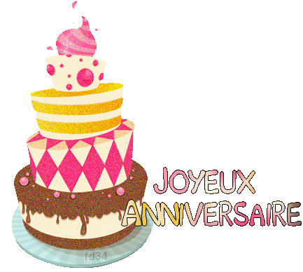 Une pincée de bonheur, quelques gouttes d'honnêteté, un zeste de générosité, 10 cuillères à soupe de gentillesse, une pluie d'humour, un grand coeur rempli d'amour, voila la recette pour un joyeux anniversaire ! Gif Joyeux Anniversaire Fd34creations