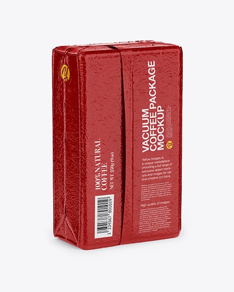 Download Glossy Coffee Vacuum Bag Mockup - Back Half Side View | Mockup Design Online Tool