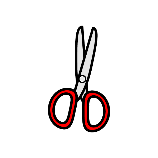 ハサミ イラスト 簡単 家のイラスト