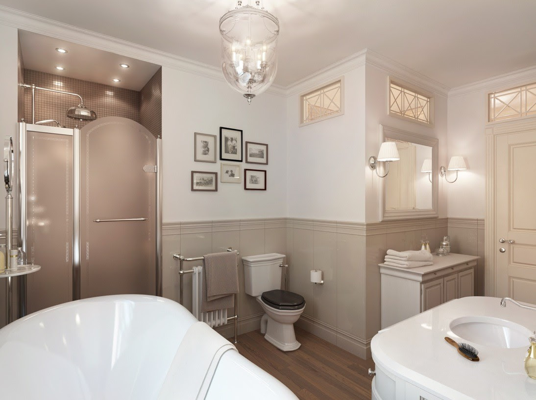 Using solid, sturdy materials in your traditional bathroom design will definitely help create a timeless feel. Neutral Traditional Bathroom Interior Design Ideas