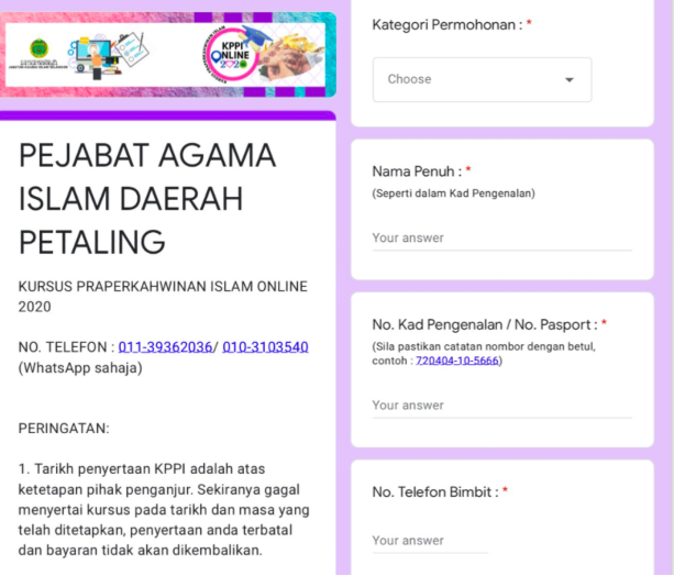 daftar kursus kahwin online