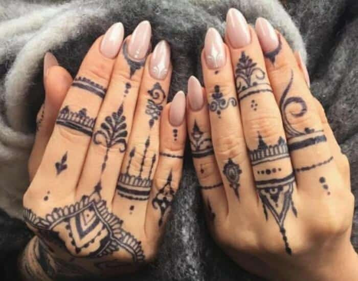 Contoh Henna Mudah Ditiru gambar henna tangan simple dan 