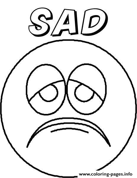 Have fun with your child! Sad Face Coloring Pages