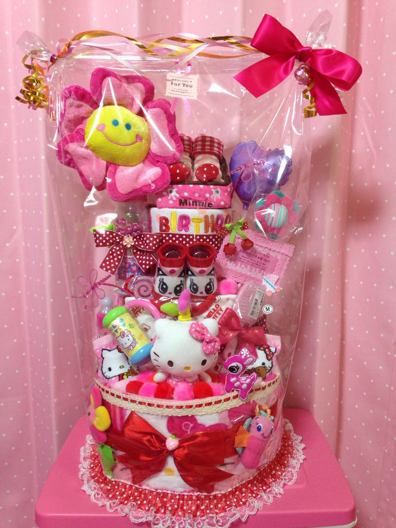 おむつ ケーキ キティ ちゃん 500 トップ画像のレシピ