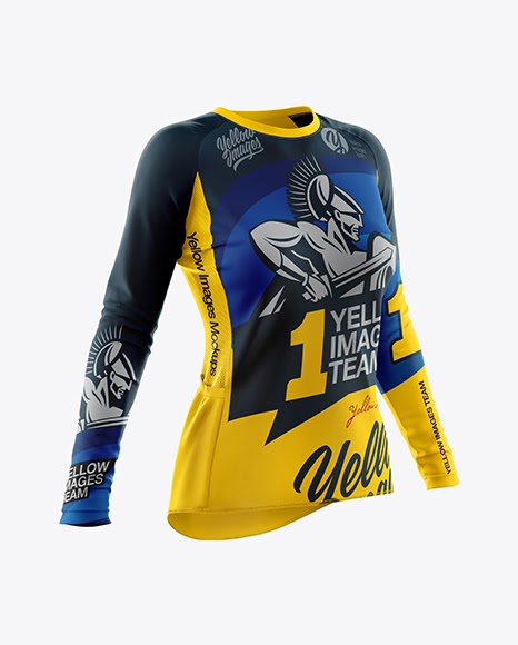 Download Women`s Cycling Jersey Mockup - Half Side View PSD Template - Download Free Women`s Cycling ...