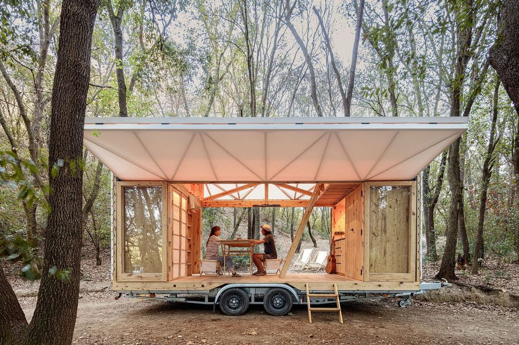 Esta es la vivienda móvil con madera de kilómetro cero diseñada por estudiantes catalanes