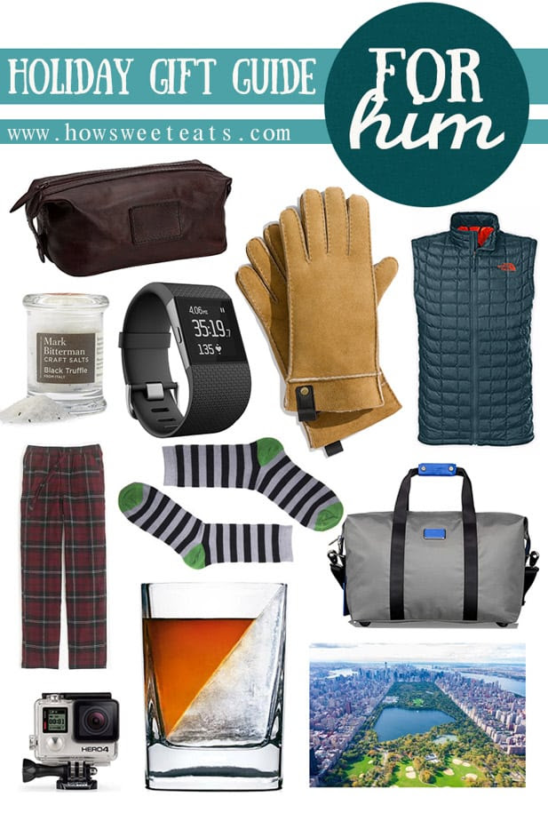When life calls for the celebration of your manly man, and gift baskets, gift boxes, and gift cards just won't do, there's man crates. Holiday Gift Guide For Him How Sweet Eats