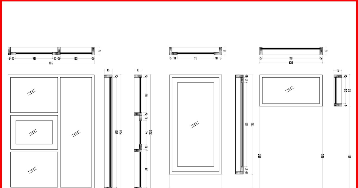 Ukuran Kusen  Jendela  Autocad Soalan bk