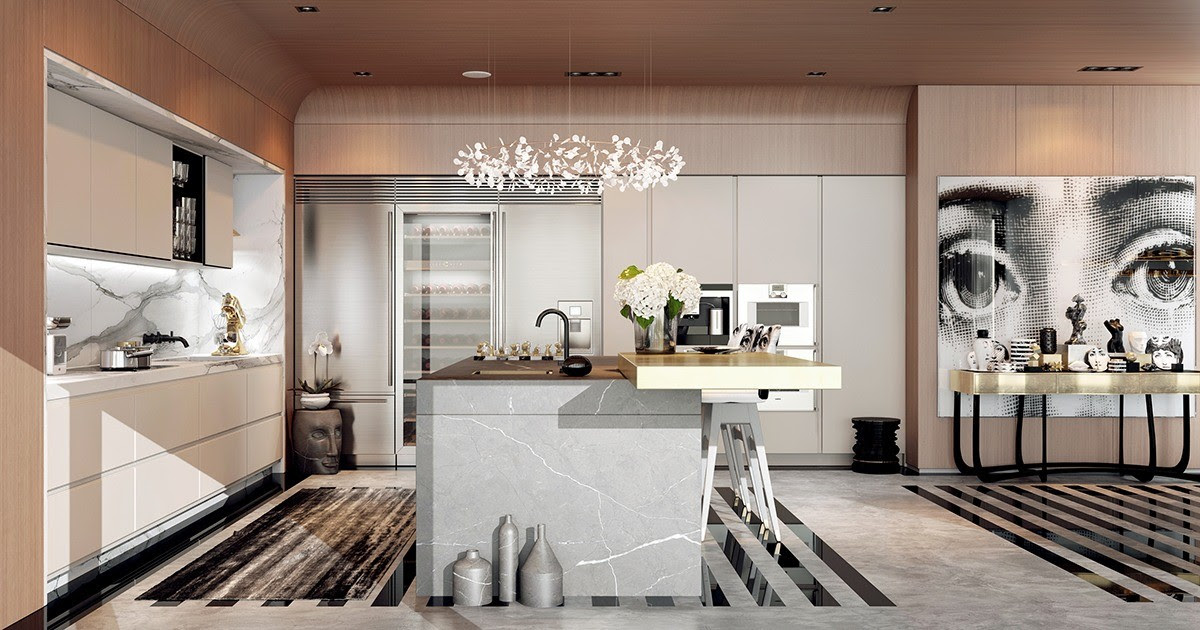 Modern design is popular in the united states. A Modern Art Deco Home Visualized In Two Styles