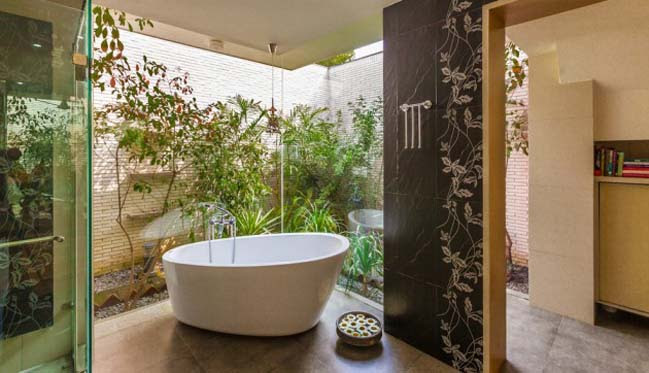 This zen design is enhanced with a concealed mounting system to offer a clean design that shows product details brand: 16 Zen Inspired Bathroom Designs