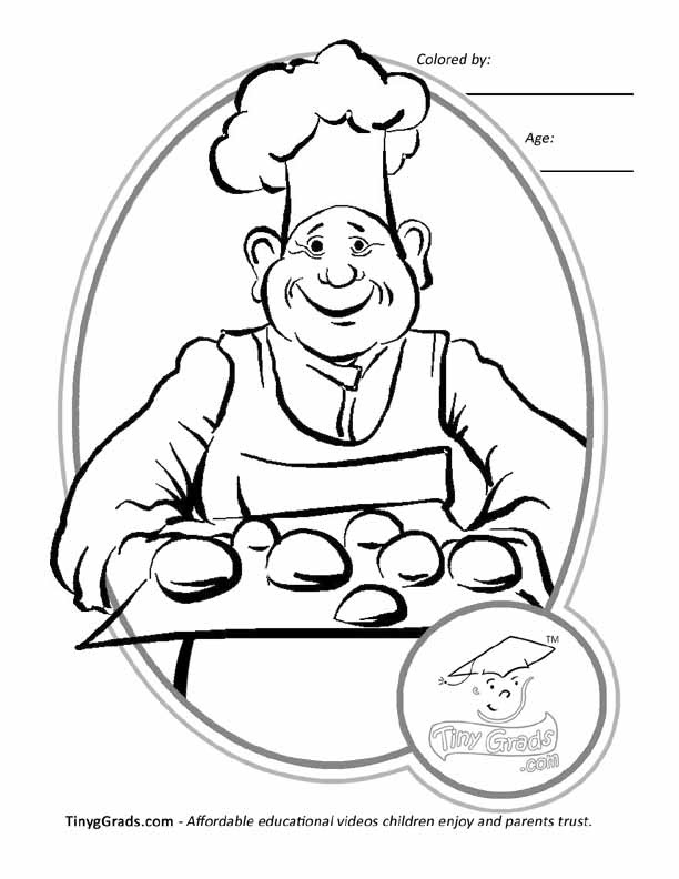 Our printable sheets for coloring in are ideal to brighten your family's day. Baker Coloring Page Clip Art Library