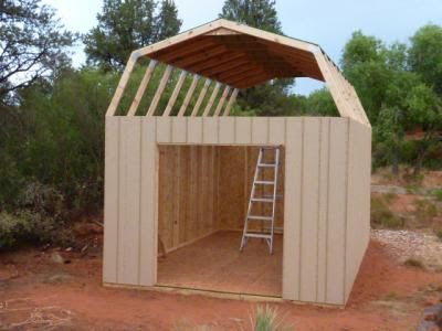 Heartland estate 10-ft x 16-ft gambrel wood storage shed ...