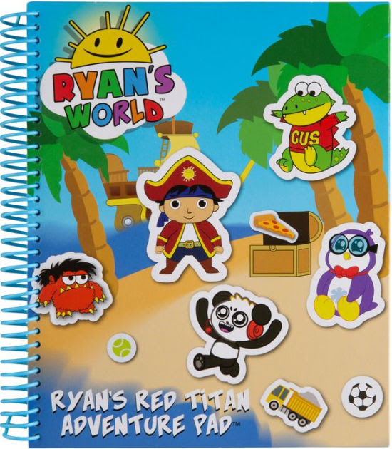 In ryan pirate adventure cartoon, when gus attempts to retrieve the treasure chest, a shark comes. Ryan S World Red Titan Adventure Pad By The Orb Factory Barnes Noble