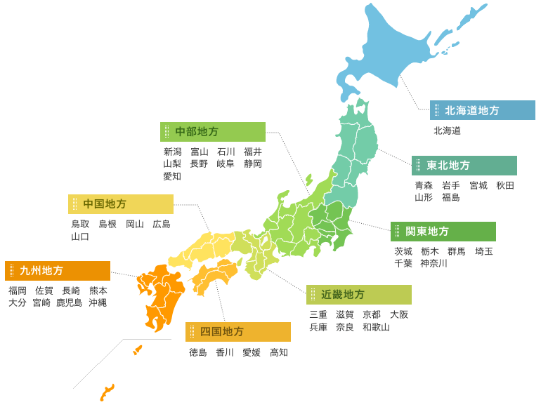 ほとんどのダウンロード 日本 の 地方 区分 Fuutou Sozai