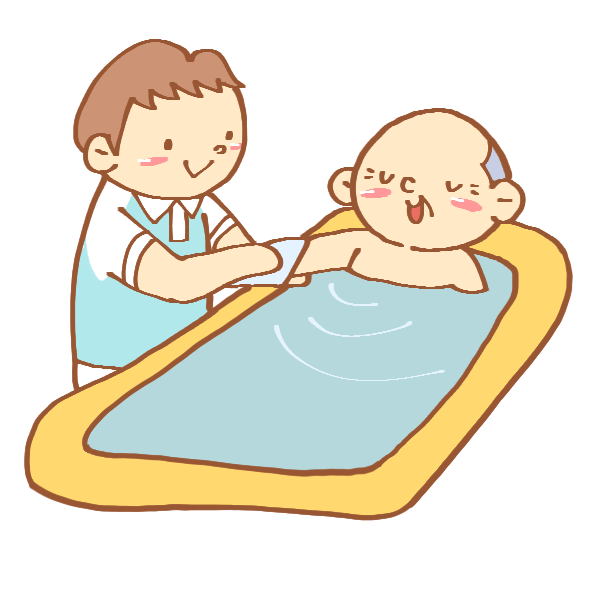 無料イラスト画像 ラブリー介護 入浴 イラスト