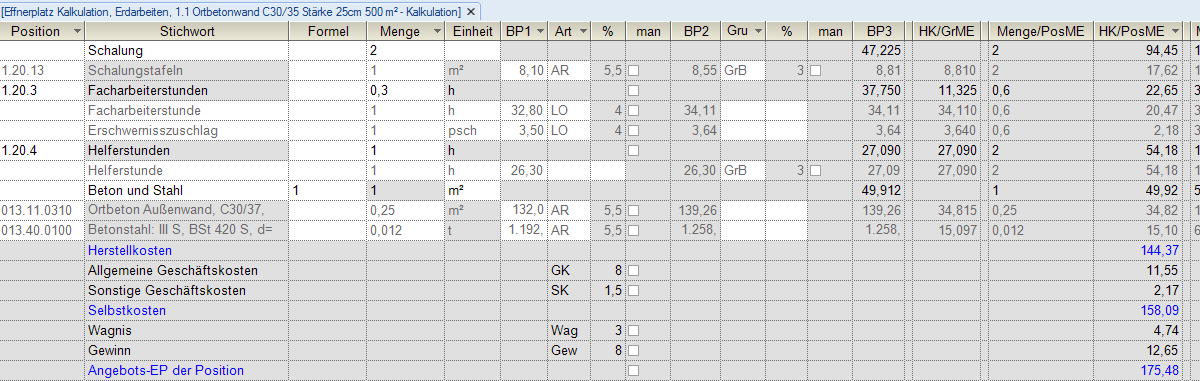 Kalkulationsschema Vorlage : Kostenloses Excel Tool ...