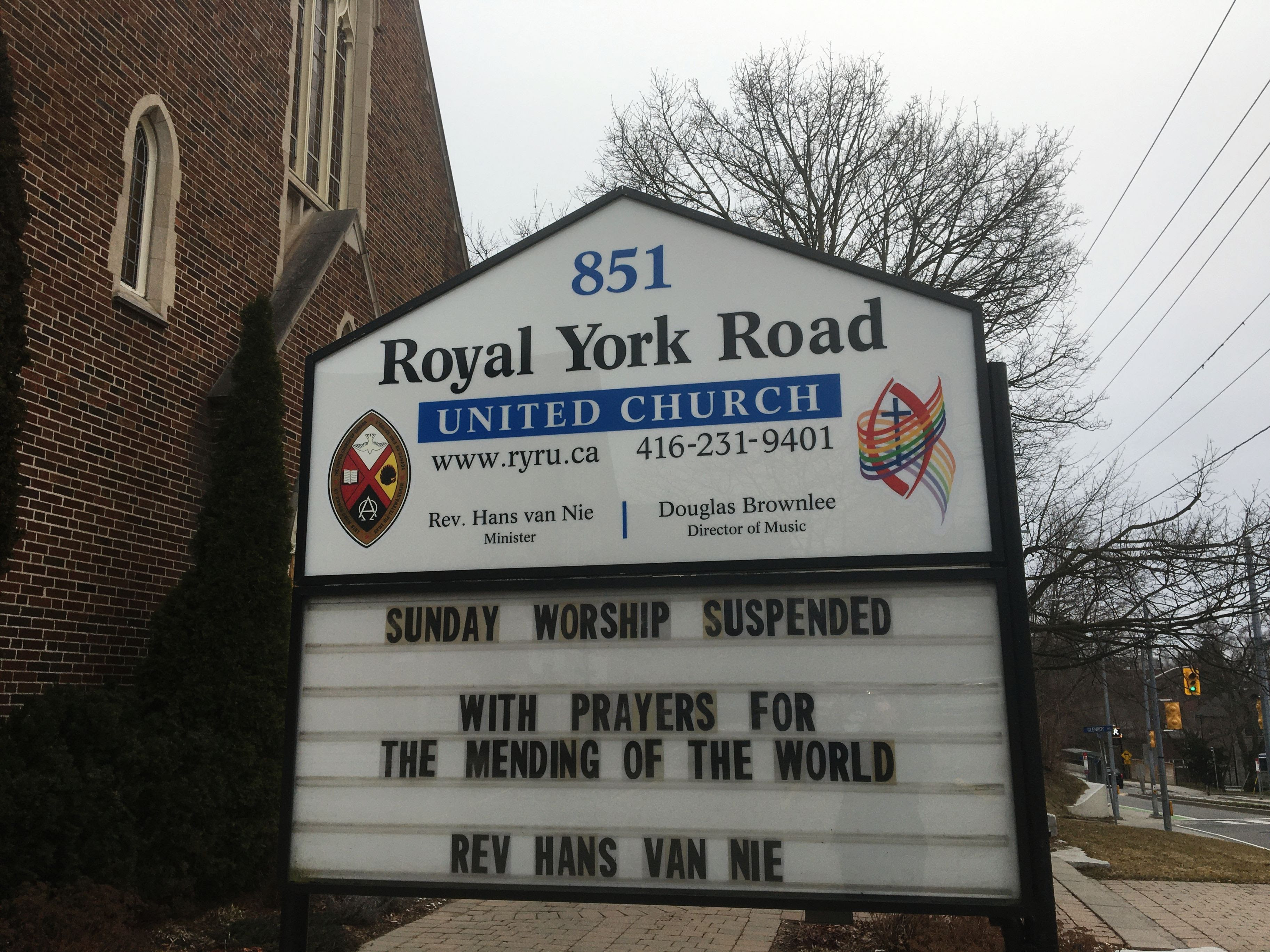 Royal York United Church sign