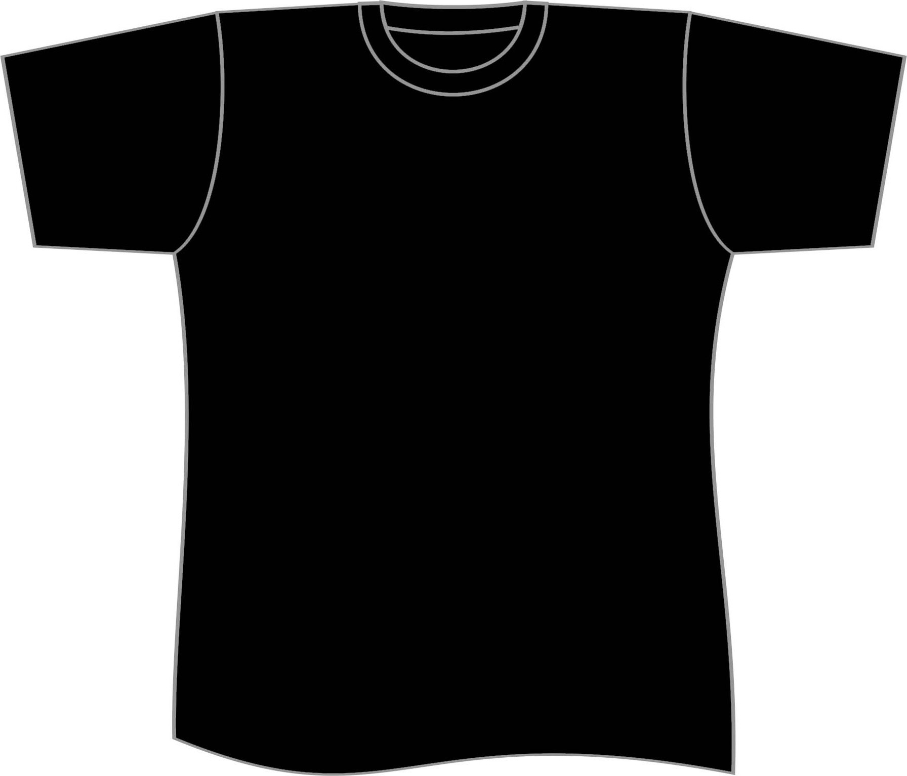 Download 11737+ T Shirt Template Vector Ai Black Popular Mockups ...