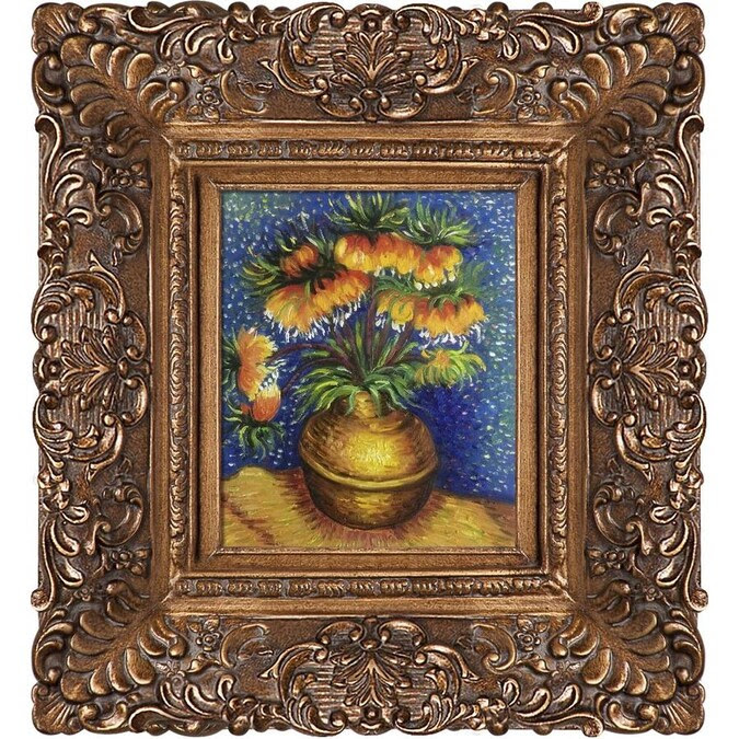 Copper wall ribbons by linda leviton (metal wall sculpture) | artful home. La Pastiche La Pastiche By Overstockart Crown Imperial Fritillaries In A Copper Vase By Vincent Van Gogh With Gold Burgeon Frame Oil Painting Wall Art 19 5 In X 17 5 In In The Wall Art