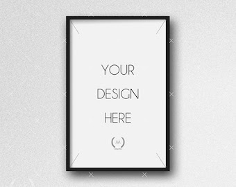 Download 11x17 Black Mockup DIGITAL DOWNLOAD FILE Frame, White ...