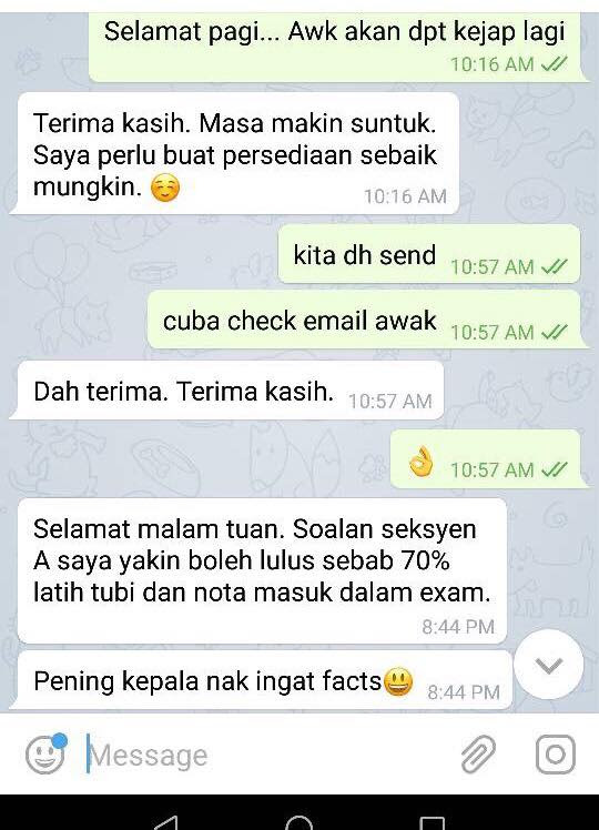 Contoh Soalan Peperiksaan Perkhidmatan Awam Gred J29 