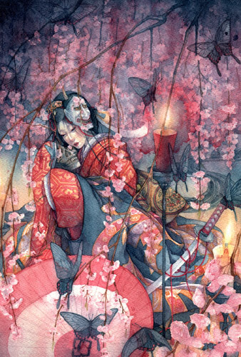 風景 幻想 的 イラスト 和風 美しい芸術