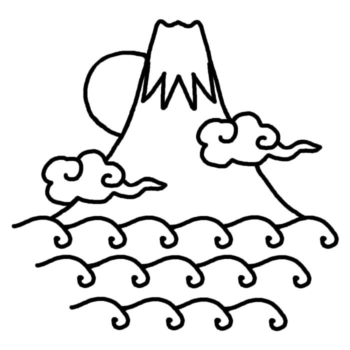 年のベスト 富士山 イラスト 白黒 興味深い画像の多様性