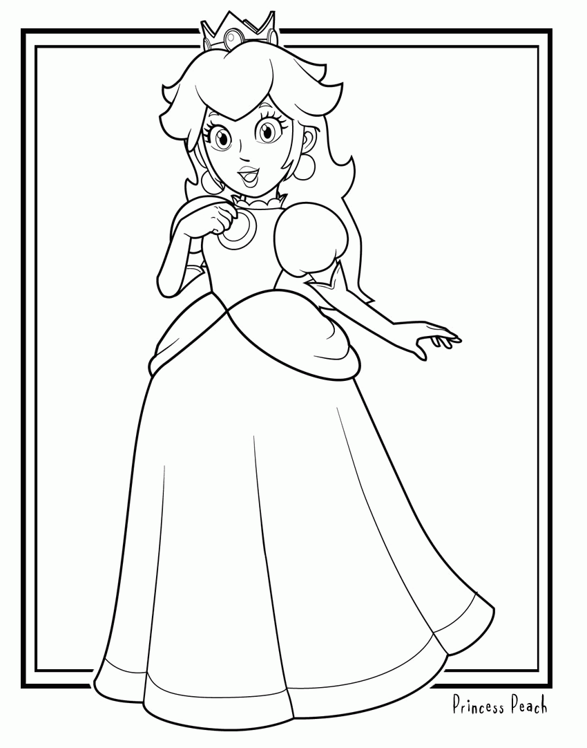Princess baby peach from mario kart for nintendo wii baby peach. Rosalina Mario Coloring Pages Clip Art Library