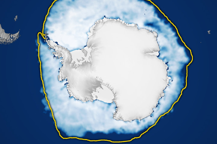 Antarctic Sea Ice Sees Record Low Growth