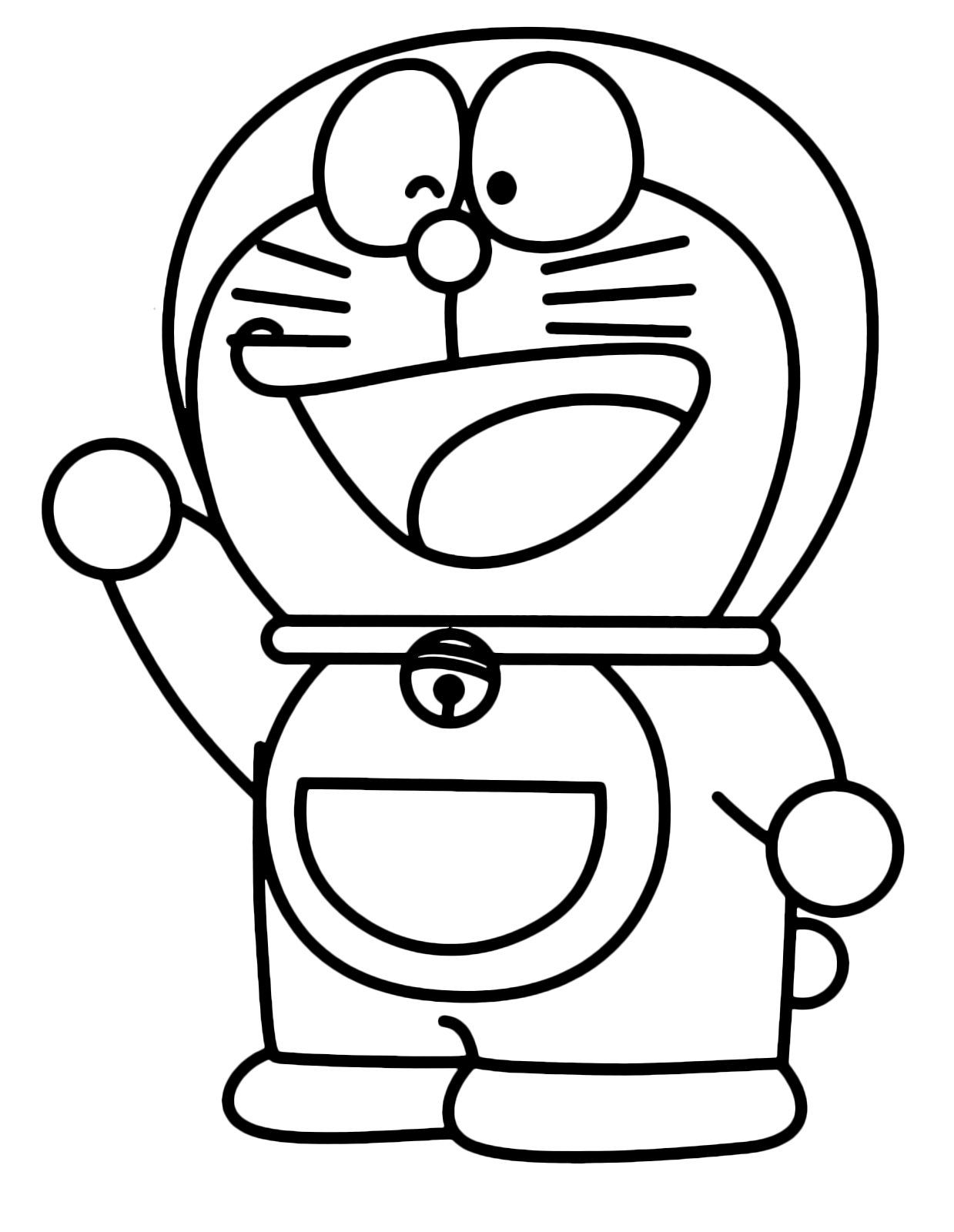 Sketsa Gambar Kartun Doraemon Dan