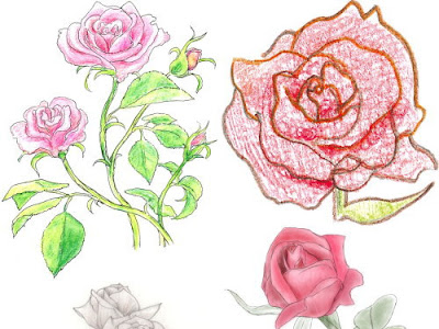 無料イラスト画像 バラ 花束 イラスト 手書き