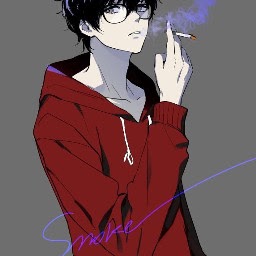 Animiesme Anime Guy Smoking