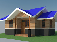 Model Rumah Kayu Setengah Batu
