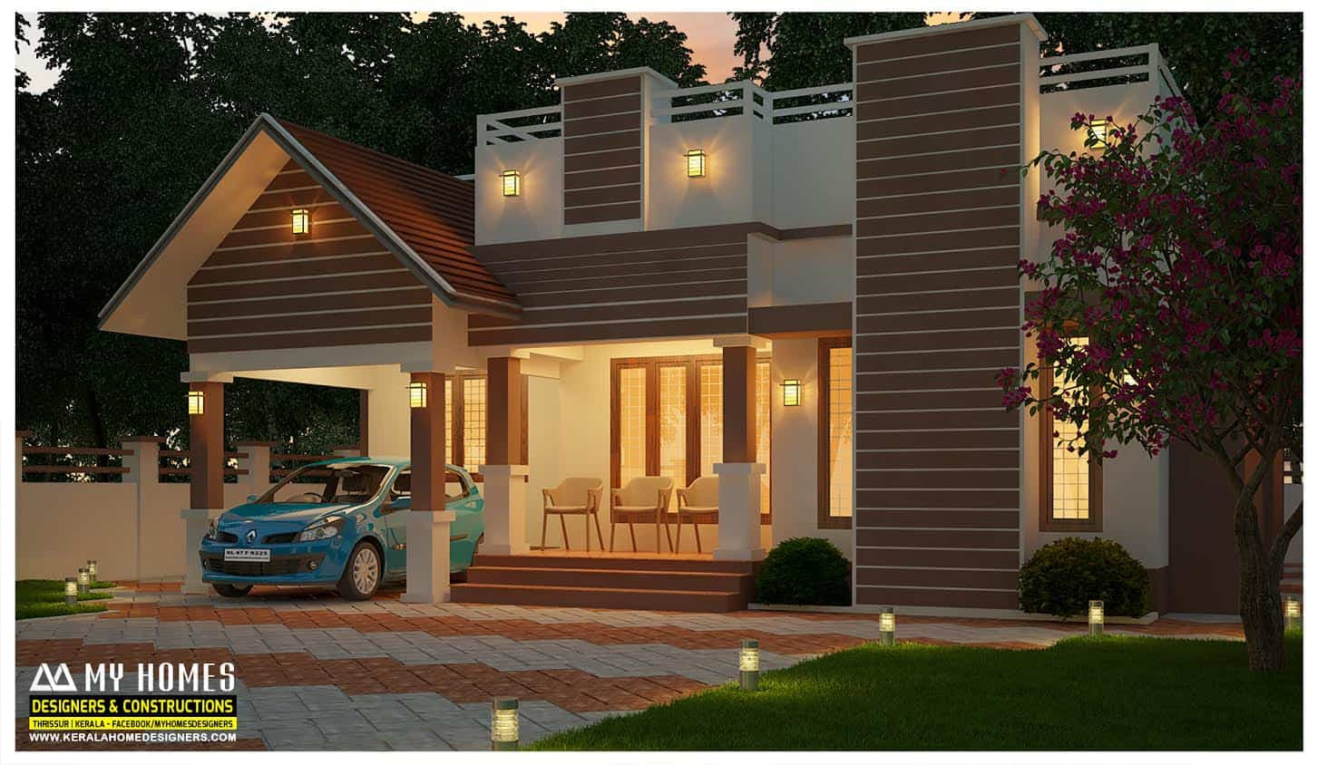 This is great for a mild climate.the courtyard is accessible from all sides of the home.a coffered ceiling in modern small house plans offer a wide range of floor plan options and size come from 500 sq ft to 1000 sq ft. Kerala Home Designs House Plans Elevations Indian Style Models