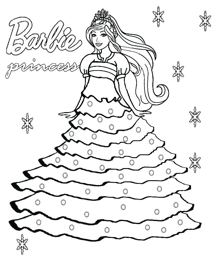 Ballerina Barbie Princess Coloring Pages