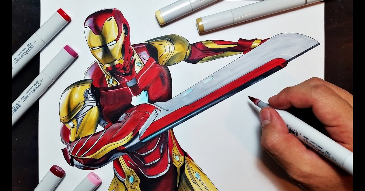 How To Draw Iron Man Mark 50 Step By Step Drawing Art Ideas