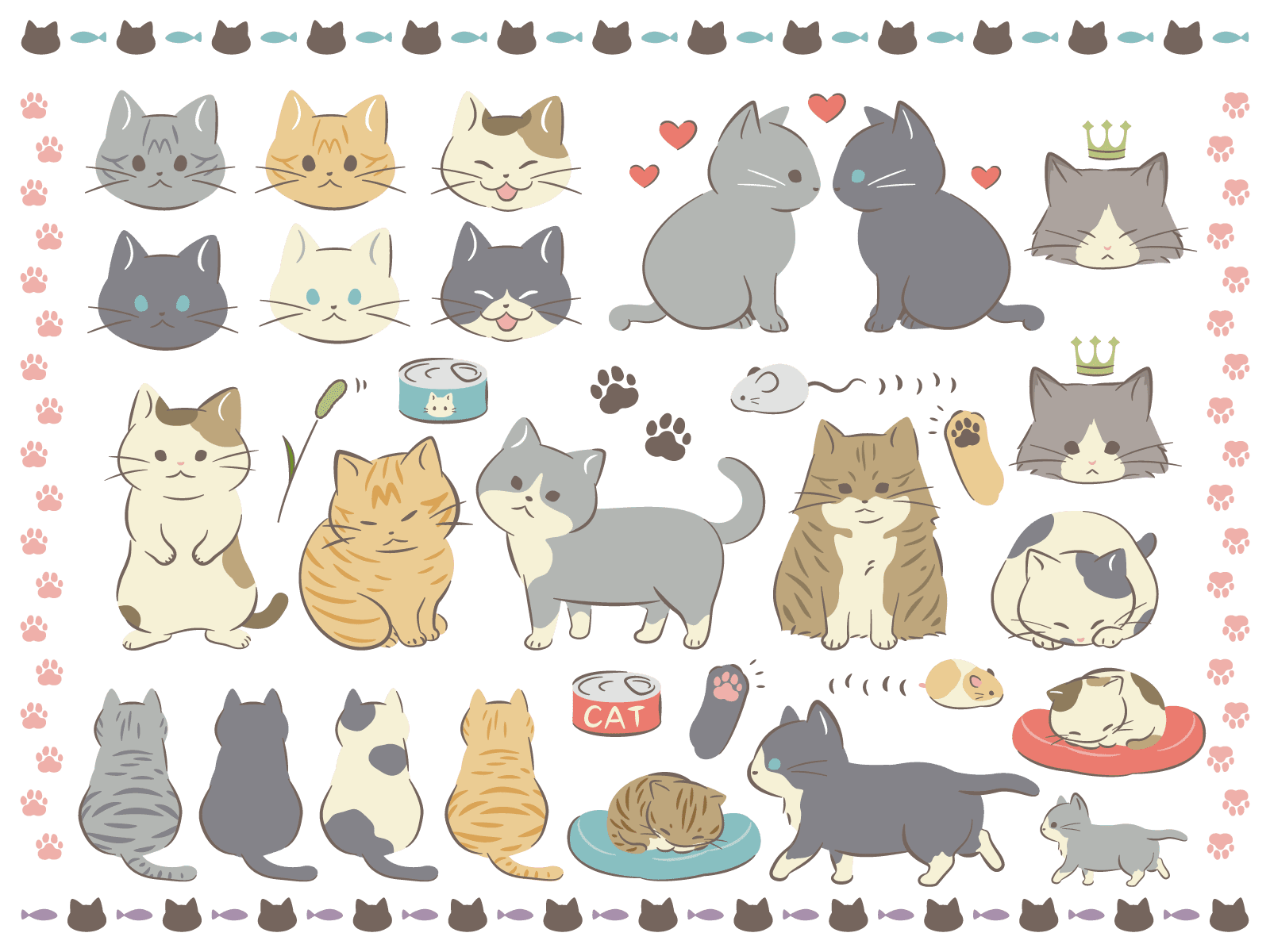 動物画像無料 無料印刷可能猫 イラスト 簡単 手書き