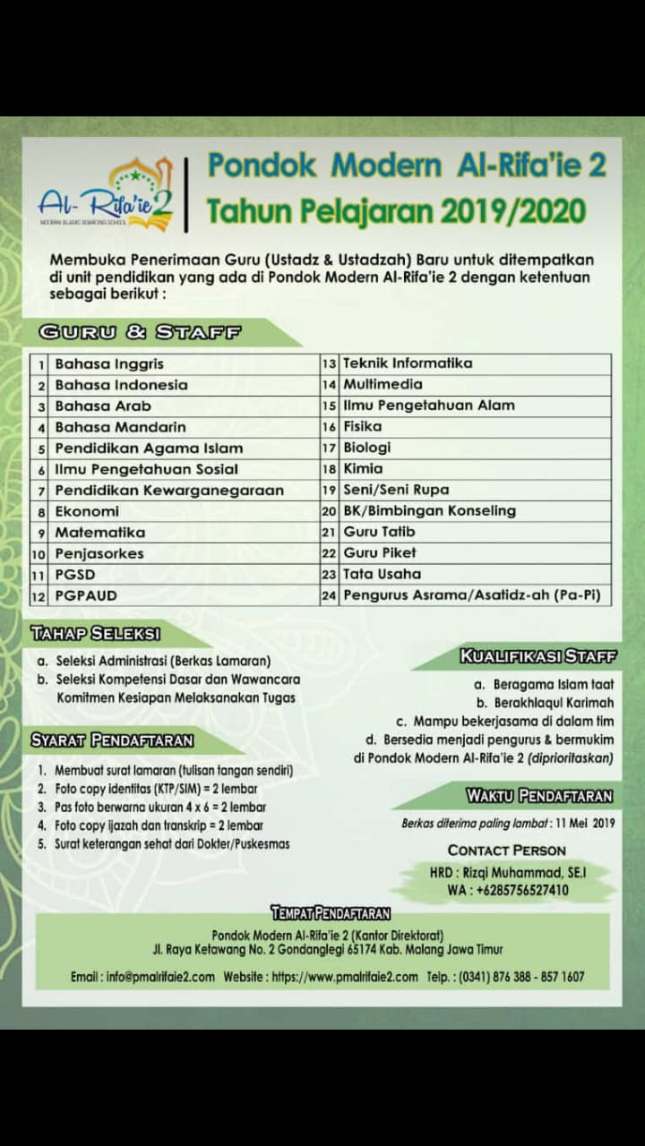 Jangan lipa subscribe supaya tidak ketinggalan info info loker. Lowongan Guru Dan Staff It Department Of Informatics State Islamic University Of Malang