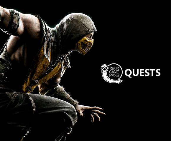 Mortal Kombat character Scorpion, hunched over and ready for action.