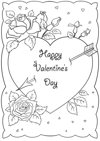For boys and girls, kids and adults, teenagers and toddlers, preschoolers and older kids at school. Happy Valentine S Day Card Coloring Page Free Printable Coloring Pages
