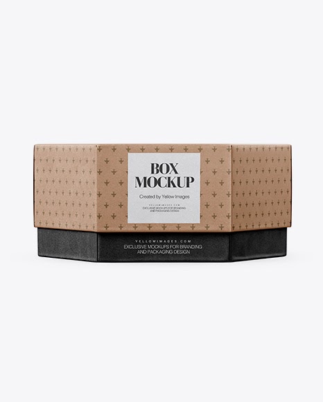 Download Kraft Box Mockup - Front View PSD Template