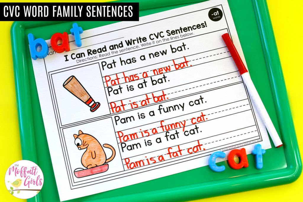 C teach new skill or rule, in color. Cvc Words