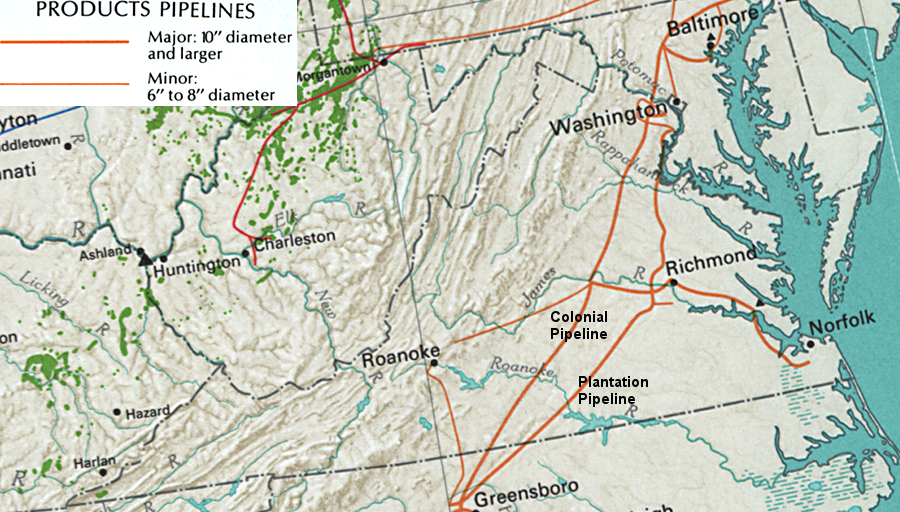 Refined products pipeline system and can carry more than 3 million barrels of gasoline, diesel and jet fuel between the u.s. Oil Pipelines In Virginia
